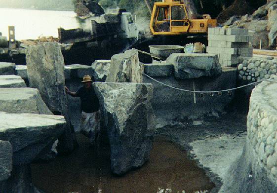Example of Size of Pond Rocks